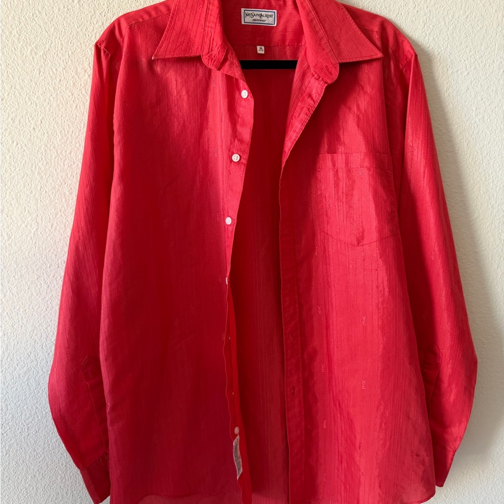 Yves Saint Laurent Vibrant Red Shirt